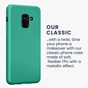 Husa Kwmobile pentru Samsung Galaxy A8 (2018), Verde, Silicon, KWM0000093L011C - Img 3