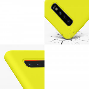 Husa kwmobile pentru Samsung Galaxy S10, Silicon, Galben, 47732.149 - Img 8