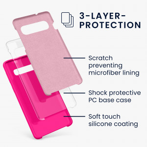 Husa Kwmobile pentru Samsung Galaxy S10, Silicon, Roz, 47732.77 - Img 3