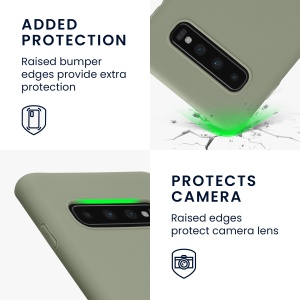 Husa Kwmobile pentru Samsung Galaxy S10, Verde deschis, Silicon, KWM000009MS013C - Img 4