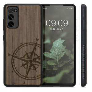 Husa Kwmobile pentru Samsung Galaxy S20 FE, Lemn, Maro, 54370.07 - Img 2