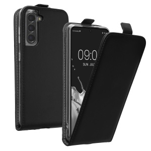 Husa Kwmobile pentru Samsung Galaxy S21, Negru, Piele ecologica/Silicon, KWM000021VM001C - Img 2