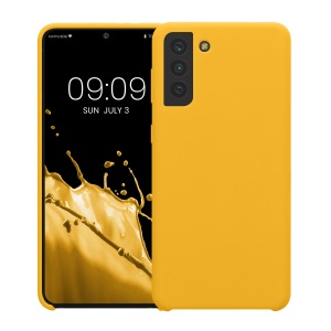 Husa Kwmobile pentru Samsung Galaxy S21 Plus, Galben, Silicon, 54066.165 - Img 2