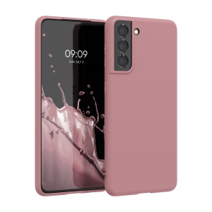 Husa Kwmobile pentru Samsung Galaxy S21, Roz deschis, Silicon, KWM000012BS042C - Img 1
