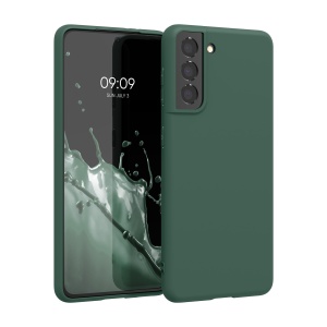 Husa Kwmobile pentru Samsung Galaxy S21, Verde, Silicon, KWM000012BS038C - Img 1