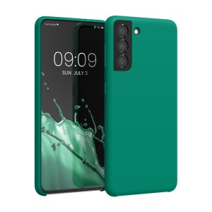 Husa Kwmobile pentru Samsung Galaxy S21, Verde, Silicon, KWM000012BT077C - Img 1