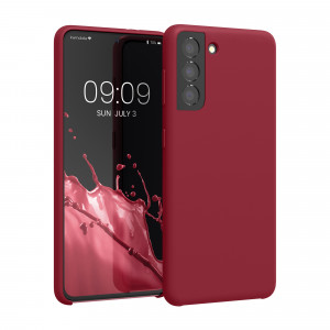 Husa Kwmobile pentru Samsung Galaxy S21, Visiniu, Silicon, 54056.209 - Img 1