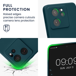 Husa Kwmobile pentru Xiaomi 13T/13T Pro, Verde, Silicon, KWM000020IU004C - Img 3