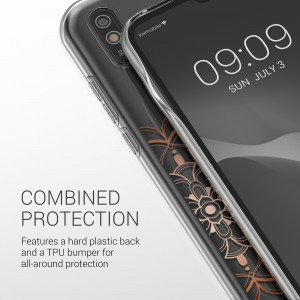 Husa Kwmobile pentru Xiaomi Redmi 9A/Redmi 9AT, Silicon, Transparent/Rose Gold, 57092.02 - Img 5