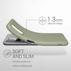 Husa Kwmobile pentru Xiaomi Redmi Note 10 5G, Verde deschis, Silicon, KWM000012ZM028C - Img 6