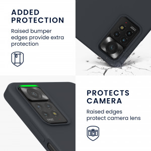 Husa Kwmobile pentru Xiaomi Redmi Note 11 Pro/Redmi Note 11 Pro 5G, Silicon, Negru, 57373.47 - Img 4