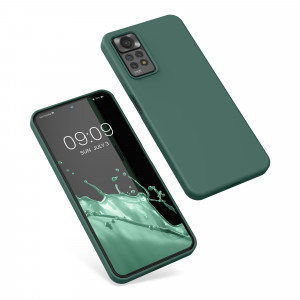Husa Kwmobile pentru Xiaomi Redmi Note 11 Pro/Redmi Note 11 Pro 5G, Silicon, Verde, 57373.166 - Img 2