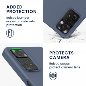 Husa kwmobile pentru Xiaomi Redmi Note 11 Pro/Redmi Note 11 Pro 5G/Redmi Note 12 Pro , Silicon, Gri, 57373.12 - Img 4