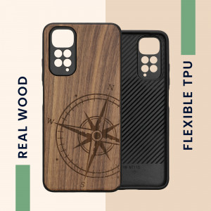 Husa Kwmobile pentru Xiaomi Redmi Note 11/Redmi Note 11s, Lemn, Maro, 57386.01 - Img 5