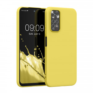 Husa Kwmobile pentru Xiaomi Redmi Note 11/Redmi Note 11s, Silicon, Galben, 57368.165 - Img 1