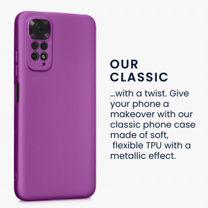 Husa Kwmobile pentru Xiaomi Redmi Note 11/Redmi Note 11s, Silicon, Violet, 58651.240 - Img 4