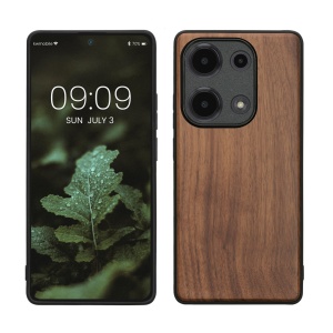 Husa Kwmobile pentru Xiaomi Redmi Note 13 Pro, Maro, Lemn/Silicon, KWM000020LV001C - Img 1