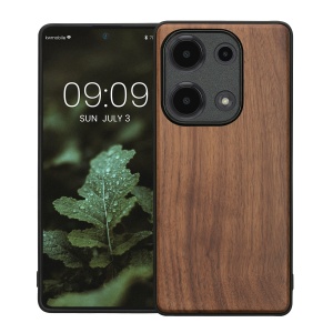 Husa Kwmobile pentru Xiaomi Redmi Note 13 Pro, Maro, Lemn/Silicon, KWM000020LV001C - Img 2