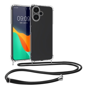 Husa Kwmobile pentru Xiaomi Redmi Note 13 Pro Plus 5G, Transparent/Negru, Silicon, KWM000020MU001C - Img 1