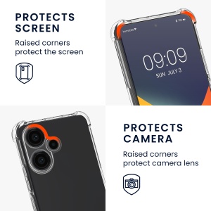 Husa Kwmobile pentru Xiaomi Redmi Note 13 Pro Plus 5G, Transparent/Negru, Silicon, KWM000020MU001C - Img 3