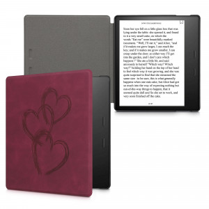 Husa pentru Amazon Kindle Oasis 10, Kwmobile, Rosu, Piele ecologica, 56972.09 - Img 2
