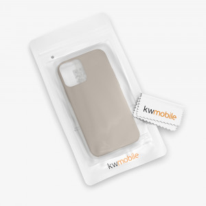 Husa pentru Apple iPhone 12 / iPhone 12 Pro, Silicon, Gri, 52641.43, kwmobile - Img 8