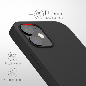 Husa pentru Apple iPhone 12 / iPhone 12 Pro, Silicon, Negru, 53938.47 - Img 4