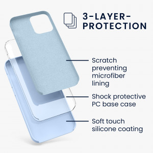 Husa pentru Apple iPhone 12 Pro Max, Silicon, Albastru, 52644.58 - Img 3