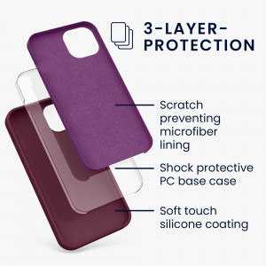 Husa pentru Apple iPhone 13, Silicon, Violet, 55878.190, kwmobile - Img 3
