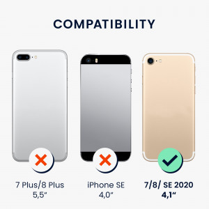 Husa pentru Apple iPhone 8 / iPhone 7 / iPhone SE 2, Silicon, Albastru, 40225.228, kwmobile - Img 6