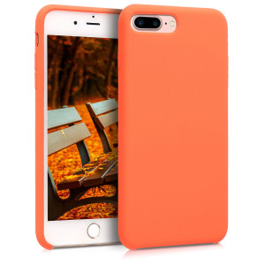 Husa pentru Apple iPhone 8 Plus / iPhone 7 Plus, Silicon, Portocaliu, 40842.29 - Img 1