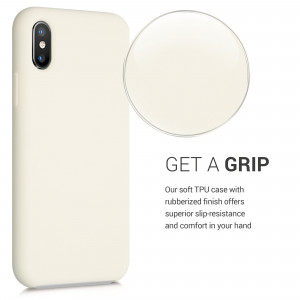 Husa pentru Apple iPhone X / iPhone XS, Silicon, Bej, 46313.204 - Img 4