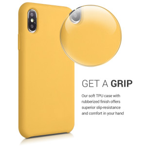 Husa pentru Apple iPhone X / iPhone XS, Silicon, Galben, 46313.143 - Img 4