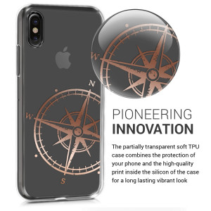 Husa pentru Apple iPhone X / iPhone XS, Silicon, Rose Gold, 42505.11 - Img 3