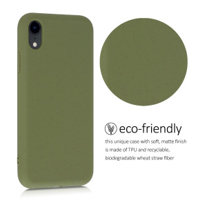 Husa pentru Apple iPhone XR, Fibre vegetale, Verde, 49105.107 - Img 4