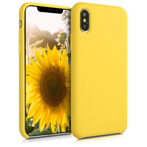 Husa pentru Apple iPhone XS Max, Silicon, Galben, 45909.165 - Img 1