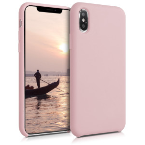 Husa pentru Apple iPhone XS, Silicon, Roz, 46313.156, kwmobile - Img 1