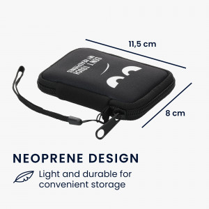Husa pentru casti, Kwmobile, Negru/Alb, Neopren, 58148.01 - Img 3