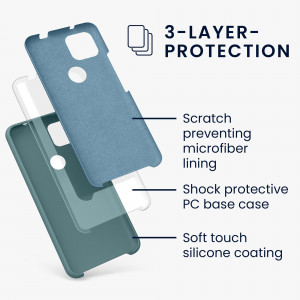 Husa pentru Google Pixel 5a, Silicon, Verde, 55207.207, kwmobile - Img 3