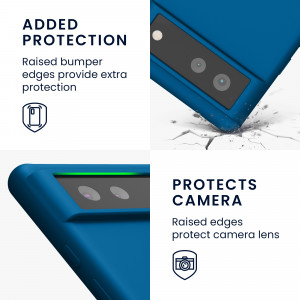 Husa pentru Google Pixel 6, Silicon, Albastru, 55480.228, kwmobile - Img 4