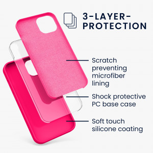 Husa pentru iPhone 13, Silicon, Roz, 55878.77 - Img 3