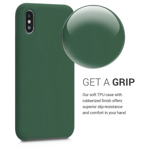 Husa pentru iPhone X / iPhone XS, Silicon, Verde, 46313.80 - Img 4