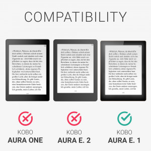Husa pentru Kobo Aura Edition 1, Textil, Gri, kwmobile, 54136.19 - Img 6
