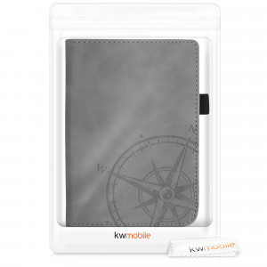 Husa pentru PocketBook Touch Lux 5 / Touch Lux 4 / Touch HD 3, Piele ecologica, Gri, kwmobile, 54817.02 - Img 8
