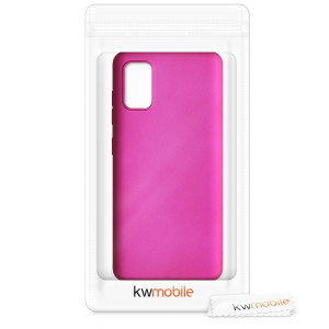 Husa pentru Samsung Galaxy A41, Silicon, Roz, 52254.65 - Img 7
