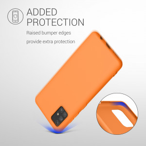 Husa pentru Samsung Galaxy A51, Silicon, Portocaliu, 51196.150, kwmobile - Img 7