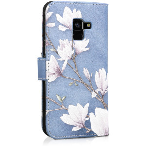 Husa pentru Samsung Galaxy A8 (2018), Piele ecologica, Albastru, 45633.01 - Img 4