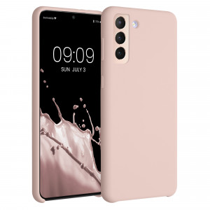 Husa pentru Samsung Galaxy S21 Plus, Silicon, Roz, 54066.225, kwmobile - Img 1