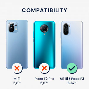 Husa pentru Xiaomi Mi 11i / Poco F3, Silicon, Negru, 57026.01, kwmobile - Img 6
