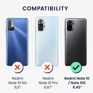 Husa pentru Xiaomi Redmi Note 10 / Redmi Note 10S, Textil, Negru, 56898.73, kwmobile - Img 6